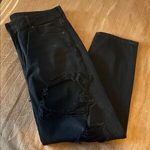 American Eagle Outfitters Black Distressed Jeans